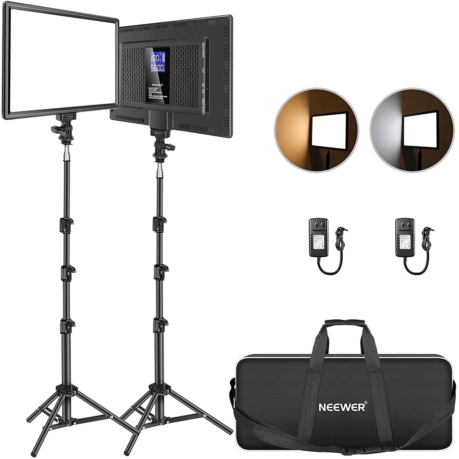 Kit De Panel Neewer Nl-192ai De Luz Led Bicolor
