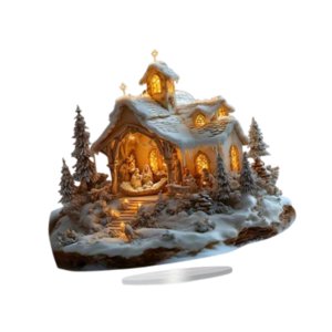 Bothyi - Placa De Jesús Para Decoración De Escritorio, Diseño Plano De Acrílico 2D, Para Mesa De Casa Y Sala De Estar.