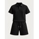 thumbnail image 2 of Conjunto Hombre Polera Polo Manga Corta Short Texturizado Negro, 2 of 7