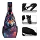 thumbnail image 3 of Lobo Galáctico Riñonera Bandolera con Estampado Integral para Hombres y Mujeres, Bolso Cruzado Gráfico de Tendencia, Mochila de Hombro Streetwear para Ciclismo y Deportes, Riñonera Versátil Casual, 3 of 6