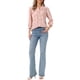 thumbnail image 2 of INSPIRE CHIC Camisa Floral con Cuello en V para Mujer de Manga 3/4 con Frente Fruncido y Botones Blusa Casual de Verano Talla S Rosa Claro, 2 of 6