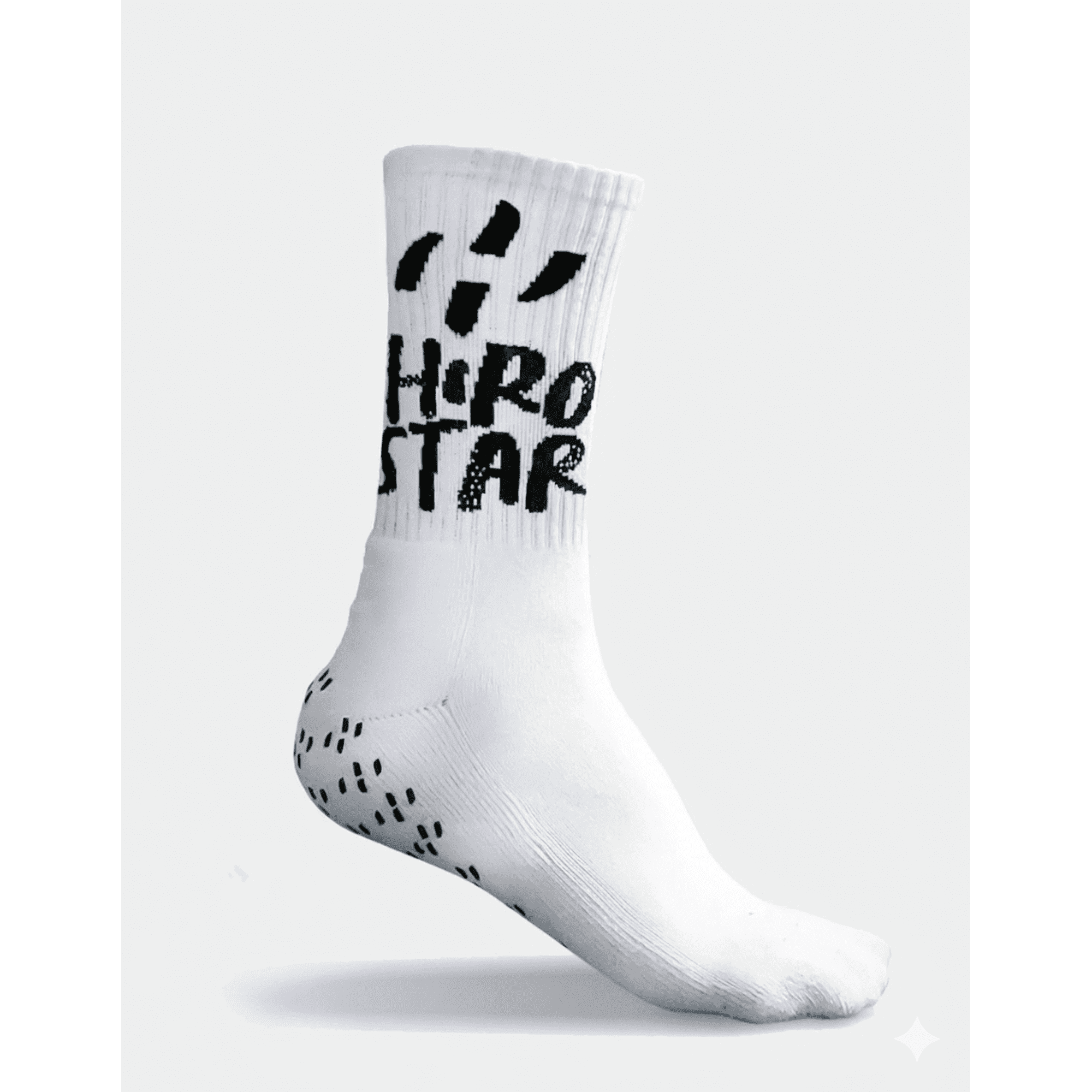 Hirostar - Calcetin Grip Antodeslizante Force Blanco Talla Unica 39-43