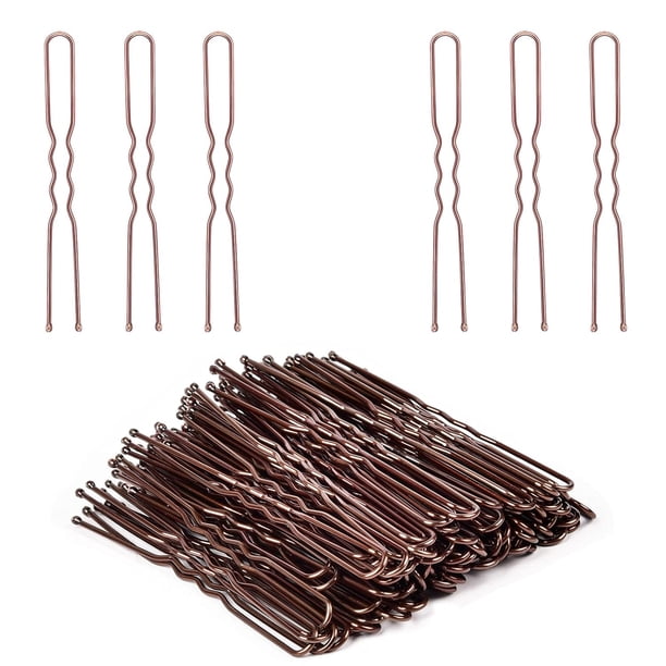 Horquillas para el pelo en forma de U, 100 unidades, para moños de 6,1 cm (2,4 pulgadas), color negro. 100 unidades, en varios tamaños.