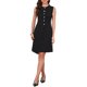 thumbnail image 1 of INSPIRE CHIC Vestidos de trabajo para mujeres formales de negocios con cuello redondo sin mangas, botones decorativos, línea A elegante, conjuntos de oficina S Negro, 1 of 6