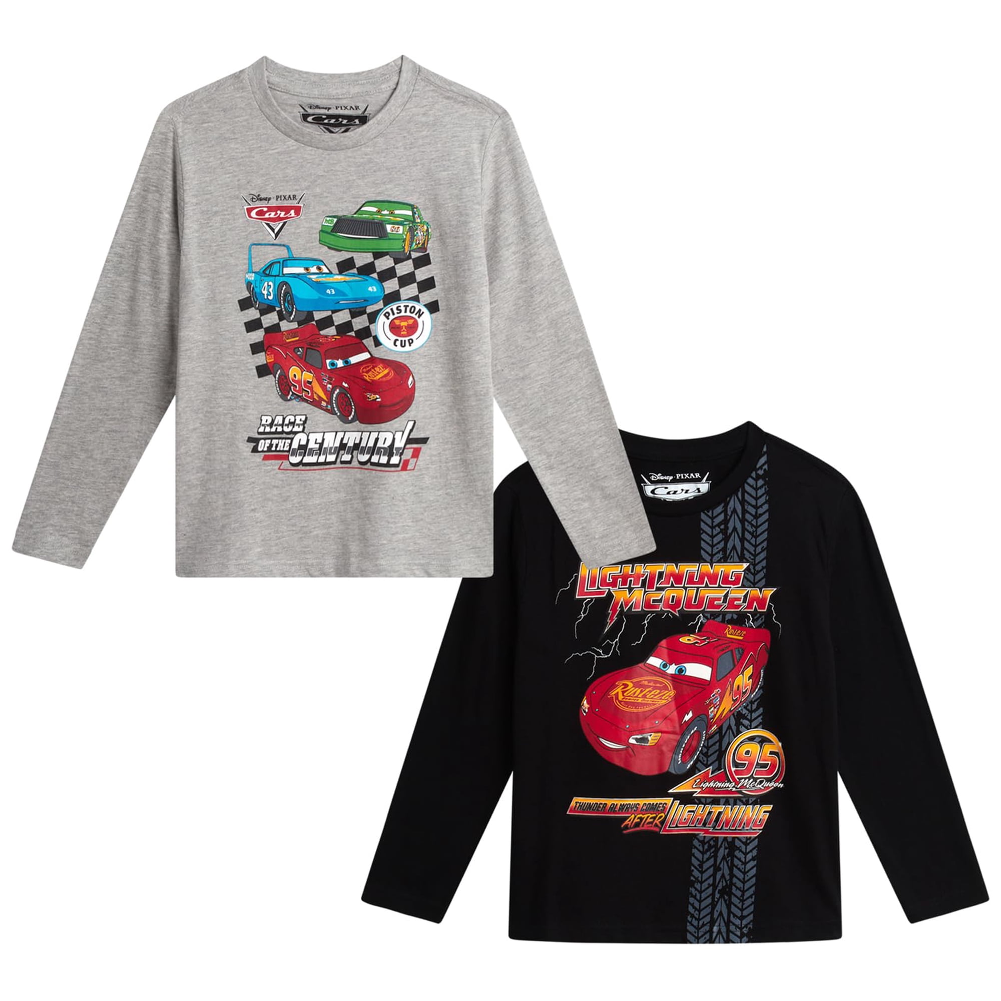 Camisetas Disney Cars Lightning Mcqueen Para Niños, Paquete De 2, Talla 4t