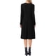 thumbnail image 3 of Vestido de punto INSPIRE CHIC para mujer con cuello en V, manga larga, elástico, longitud hasta la rodilla, casual, línea A, XL, negro, 3 of 6