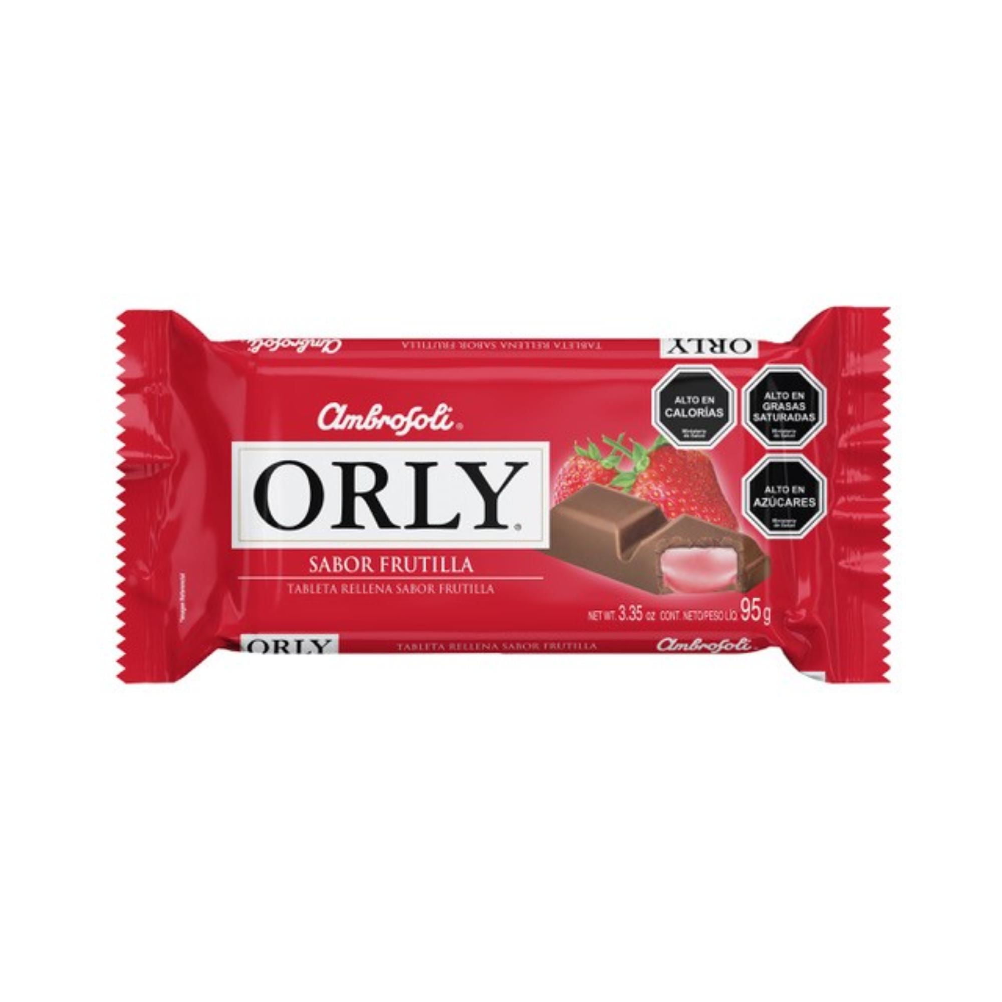 Chocolate Orly Frutilla 95 g Ambrosoli