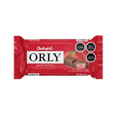 Chocolate Orly Frutilla 95 G Ambrosoli