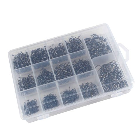 Ioensy - Anzuelos De Pesca Pesca En El Mar Anzuelos De Bagre Equipo De Pesca Anzuelos Circulares De Alta Resistencia 1800 Piezas