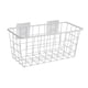 thumbnail image 5 of Cesta de alambre colgante de metal, cesta de pared colgante para el hogar, decoración rústica de granja para despensa, ducha, baño, dormitorio, cocina Blanco, 5 of 5