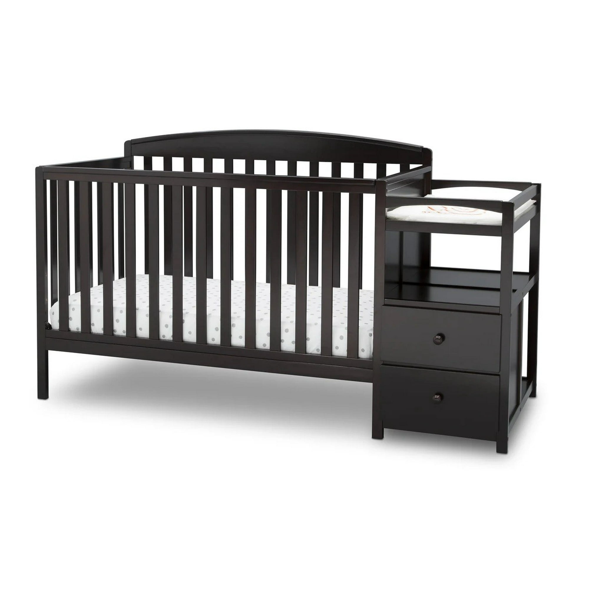 Delta Children - Cuna Convertible Y Mudador Royal Cherry