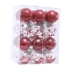 thumbnail image 4 of 24 Piezas De Adornos Navideños De Bolas Irrompibles Para Fiestas Navideñas En Casa, Color Rojo Transparente, 4 of 5