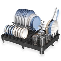 Wakeshome - Secaplatos Escurridor Cocina Acero Inoxidable Plegable Loza