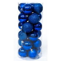 Wakeshome - 24 Esferas Navideña 6Cm Bambalinas Adornos Arbolito Navidad