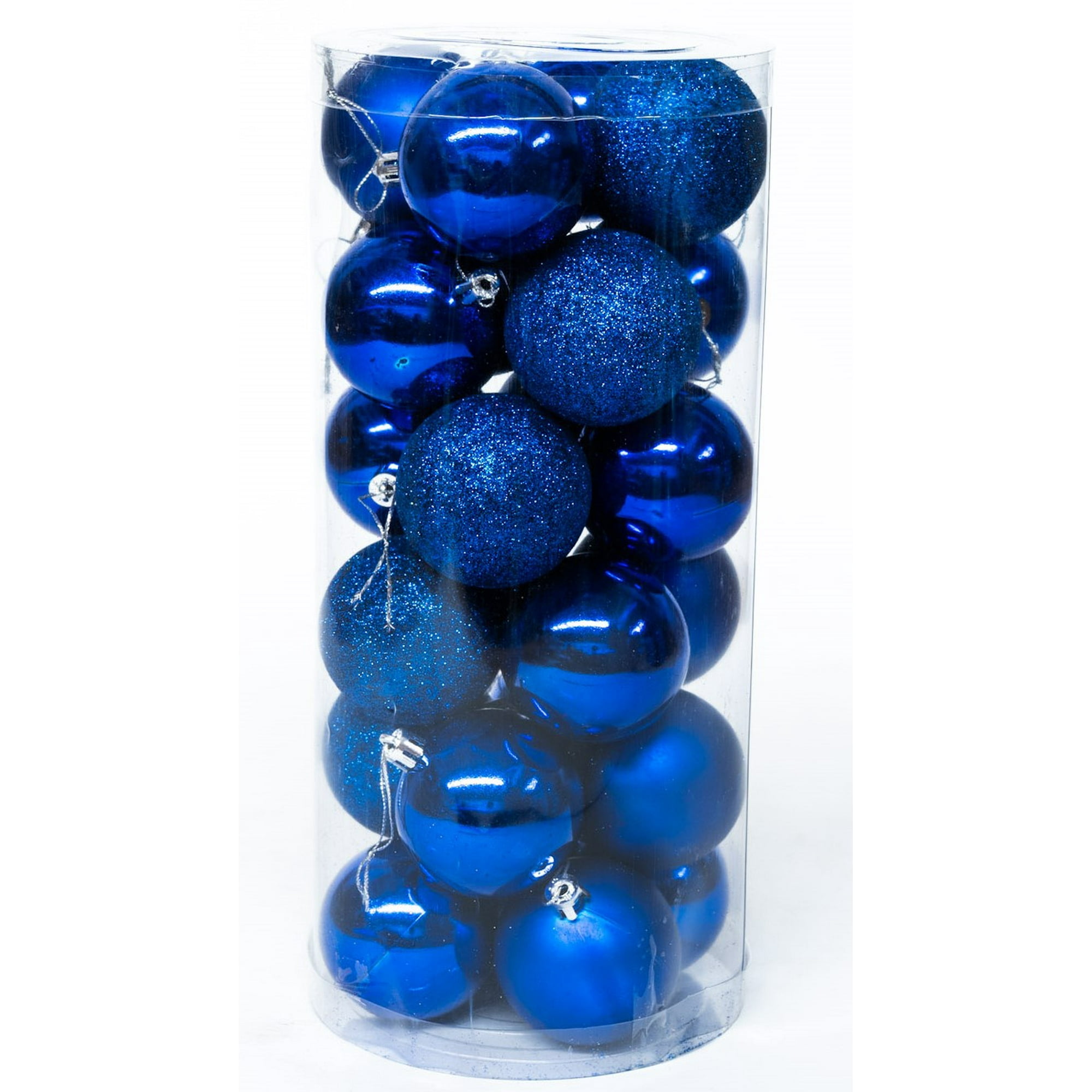 Wakeshome - 24 Esferas Navideña 8cm Bambalinas Adornos Arbolito Navidad