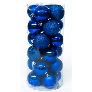 Wakeshome - 24 Esferas Navideña 6Cm Bambalinas Adornos Arbolito Navidad