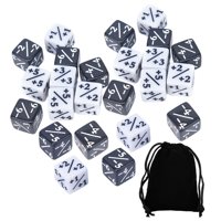 Magideal - 24X Dados Contadores, Cubo Para Enseñanza De Matemáticas D6, Dados Contadores De Seguimiento Para Juegos De Matemáticas, Juego De Rol, Accesorios Para