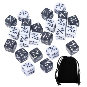 Magideal - 24X Dados Contadores, Cubo Para Enseñanza De Matemáticas D6, Dados Contadores De Seguimiento Para Juegos De Matemáticas, Juego De Rol, Accesorios Para