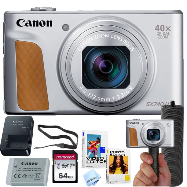 Cámara Canon PowerShot SX740 HS con zoom 40x, 20.3 MP y video 4K
