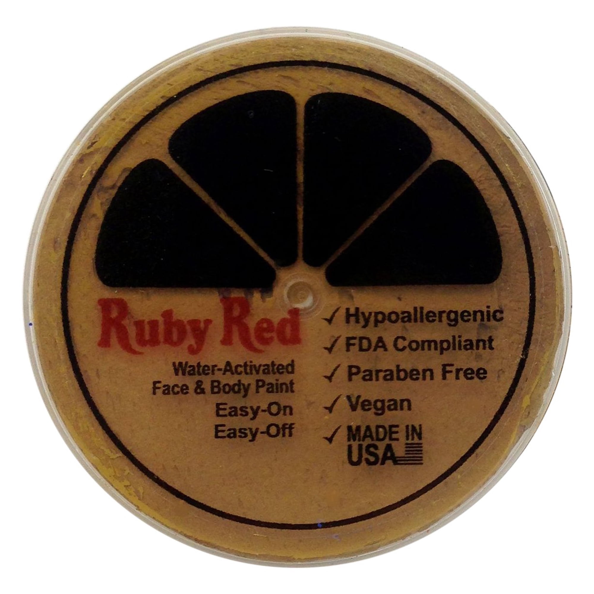 Ruby Red - Pintura Facial A Base De Agua, 75 Ml, Color Rojo Rubí, Color Amarillo Intenso, De La Fda