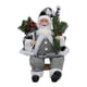 thumbnail image 5 of Figura Navideña de Muñeco de Papá Noel con Decoración de Estatuilla de Bolsa de Regalo para Vacaciones en Interiores , Gris, 20cmx18cmx35cm, 5 of 5