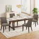 thumbnail image 4 of Sillas de Comedor COLAMY Juego de 6 Tapizadas con Patas de Madera, 4 of 5