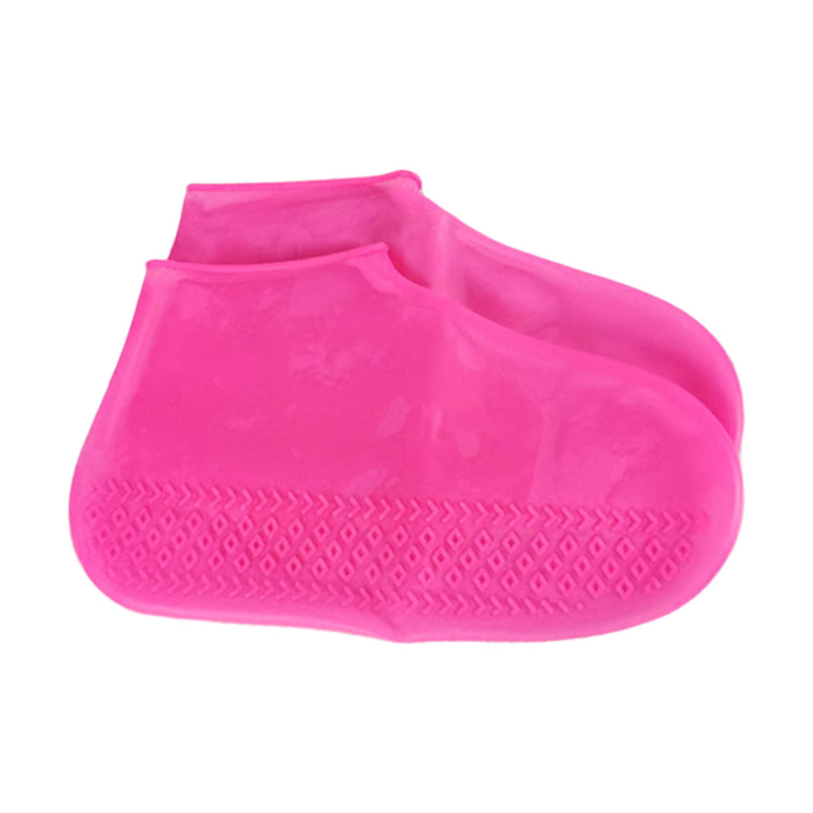 Ioensy - Cubrezapatos Impermeables De Silicona Para Viajes De Lluvia Cubrezapatos De Lluvia De Goma Colores Rojos S