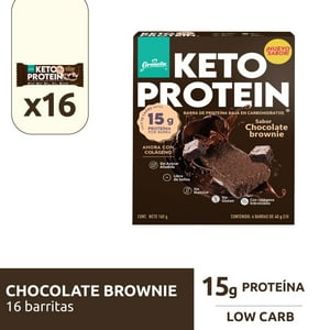 Granolín - Keto Protein Pack 16 Barritas Sabor Chocolate Brownie