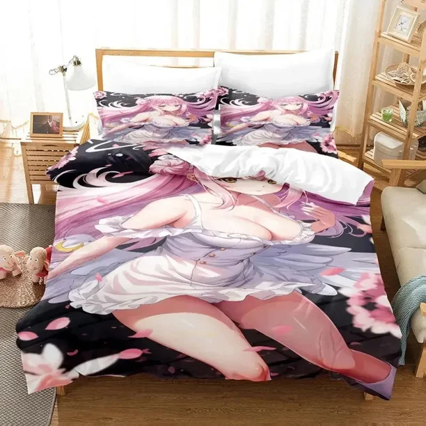 New Anime Misono Mika Blue Archive Bedding Set Duvet Cover Bed Set Quilt Cover Pillowcase Comforter Boys Adult Bed Sheets