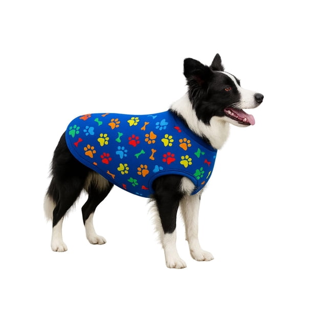 Capa Polar Perro 5XL 65 cm Abrigo Invierno Border azul 5XL