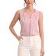 thumbnail image 1 of INSPIRE CHIC Blusa sin mangas de gasa con cuello en V para mujer de oficina S Rosa, 1 of 6