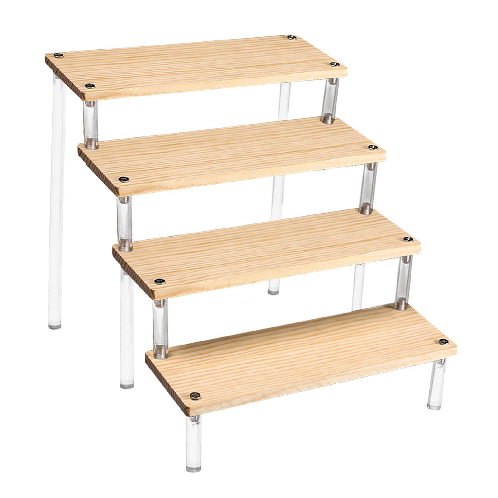 Magideal - Soporte De Exhibición De Acrílico Mostrador Venta Al Por Riser Cupcakes Holder Organizador Almacenamiento Soporte De Exhibición De Joyería Para , 4 Niveles