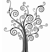 Rienda Libre Graphics - Decomural Swirl Tree Nursery Ws-16230