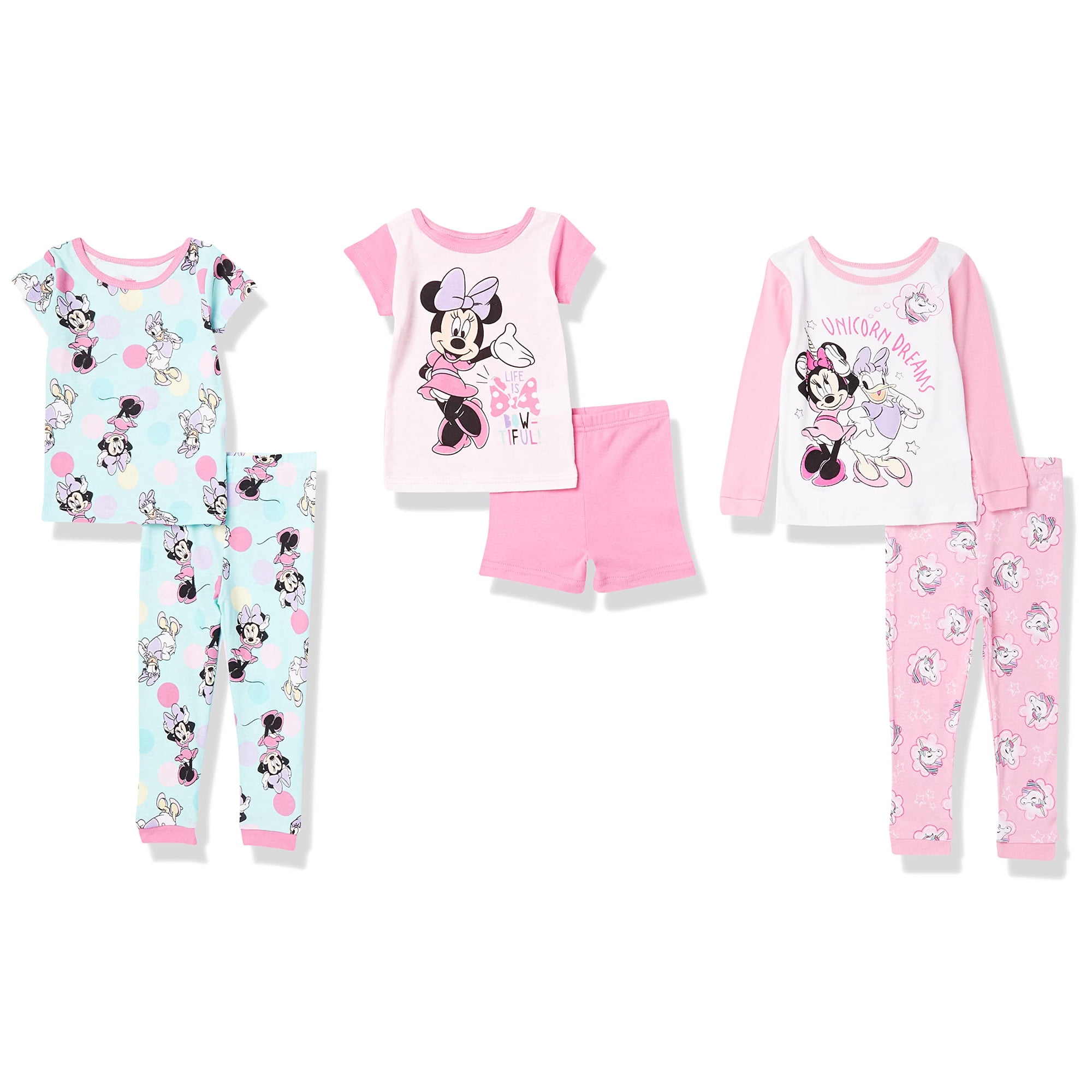 Set De Pijama De Algodón Para Niñas De Minnie Mouse De Disney, 6 Piezas, 3t