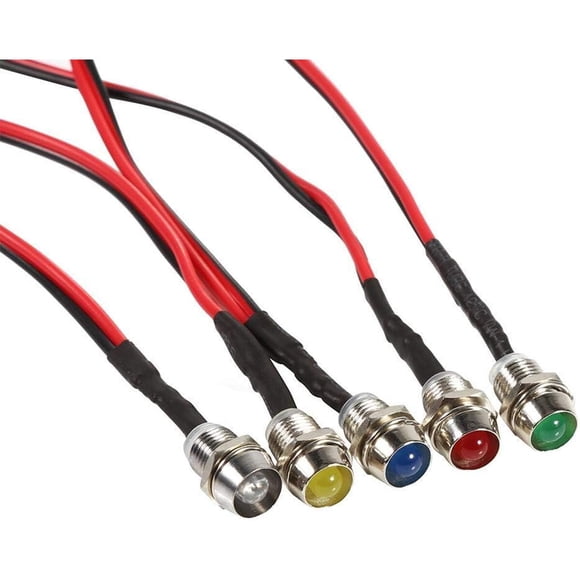 Luz Indicadora LED Keenso 12V 8mm Set 4 Unidades Universal
