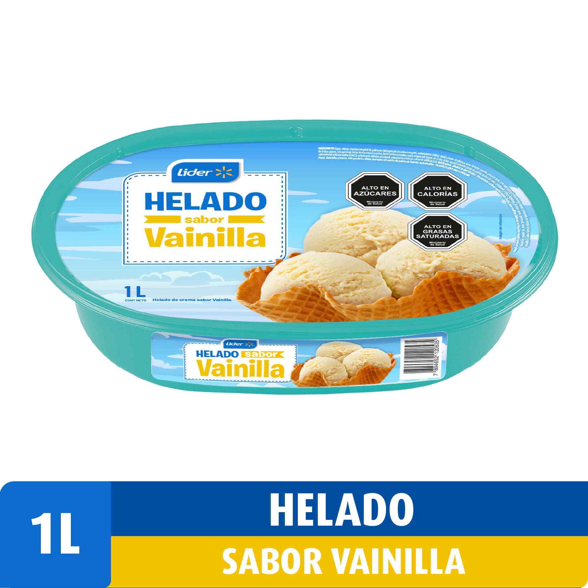 Helado Vainilla Pote 1 L Lider