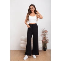 Likeshop - Pantalón Casual Mujer Bolsillo Otoño Invierno Ancho 0126