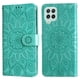 thumbnail image 1 of Funda tipo cartera FOXDOCK para Samsung Galaxy M22 4G , diseño girasol en relieve, cuero PU, cierre magnético, soporte y tarjetero, 1 of 5