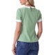 thumbnail image 3 of INSPIRE CHIC Blusa de Manga Corta con Cuello Peter Pan en Contraste y Lunares para Mujer, Regreso a Clases, Talla L, Verde Polvoriento, 3 of 6