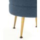 thumbnail image 5 of Ottoman Manhattan Comfort Bailey redondo azul con patas doradas, 5 of 7