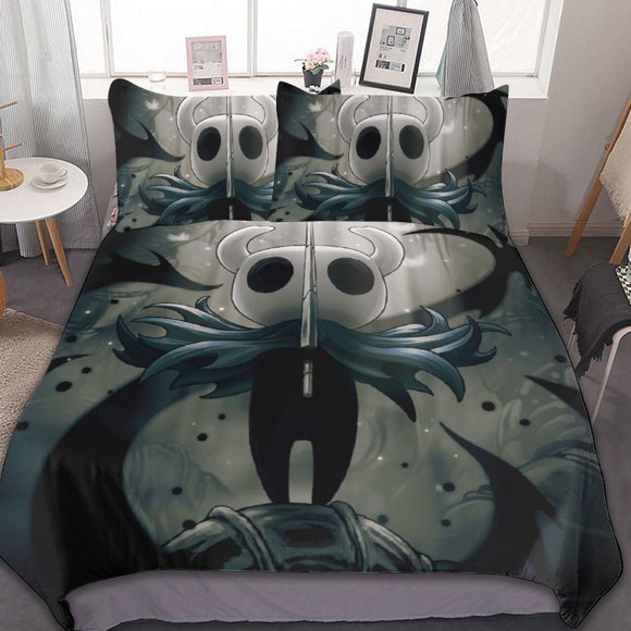 Hollow Knight 3-Piece Bedding Set Duvet Cover Set Soft Warm And Comfortable Soft Bed Set with 1 Duvet Cover And 2 Pillowcases for Bedroom