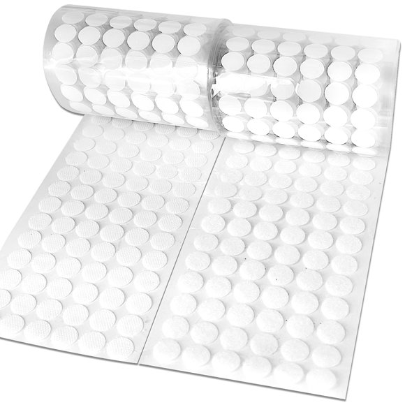 Puntos de gancho y bucle siicaaG 1,5 cm 600 piezas blanco