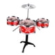 thumbnail image 4 of Juego de batería de jazz para niños, percusión portátil, iluminación musical, mini batería educativa temprana para niños, niñas en edad preescolar, re Rojo, 4 of 5