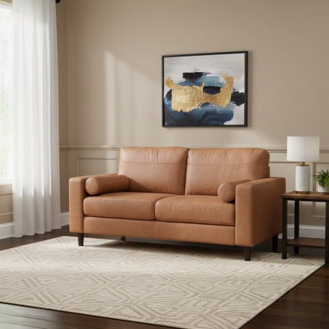 Daniels - Sofá 2 Cuerpos Lousiana Vintage Cuero Viejo Café Jg8002L