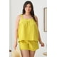 thumbnail image 1 of Saronite Conjunto de Blusa sin Mangas con Textura, Talla Grande, y Shorts con Cintura Elástica con Dos Bolsillos Laterales, Dijon (para Mujer), 1 of 5