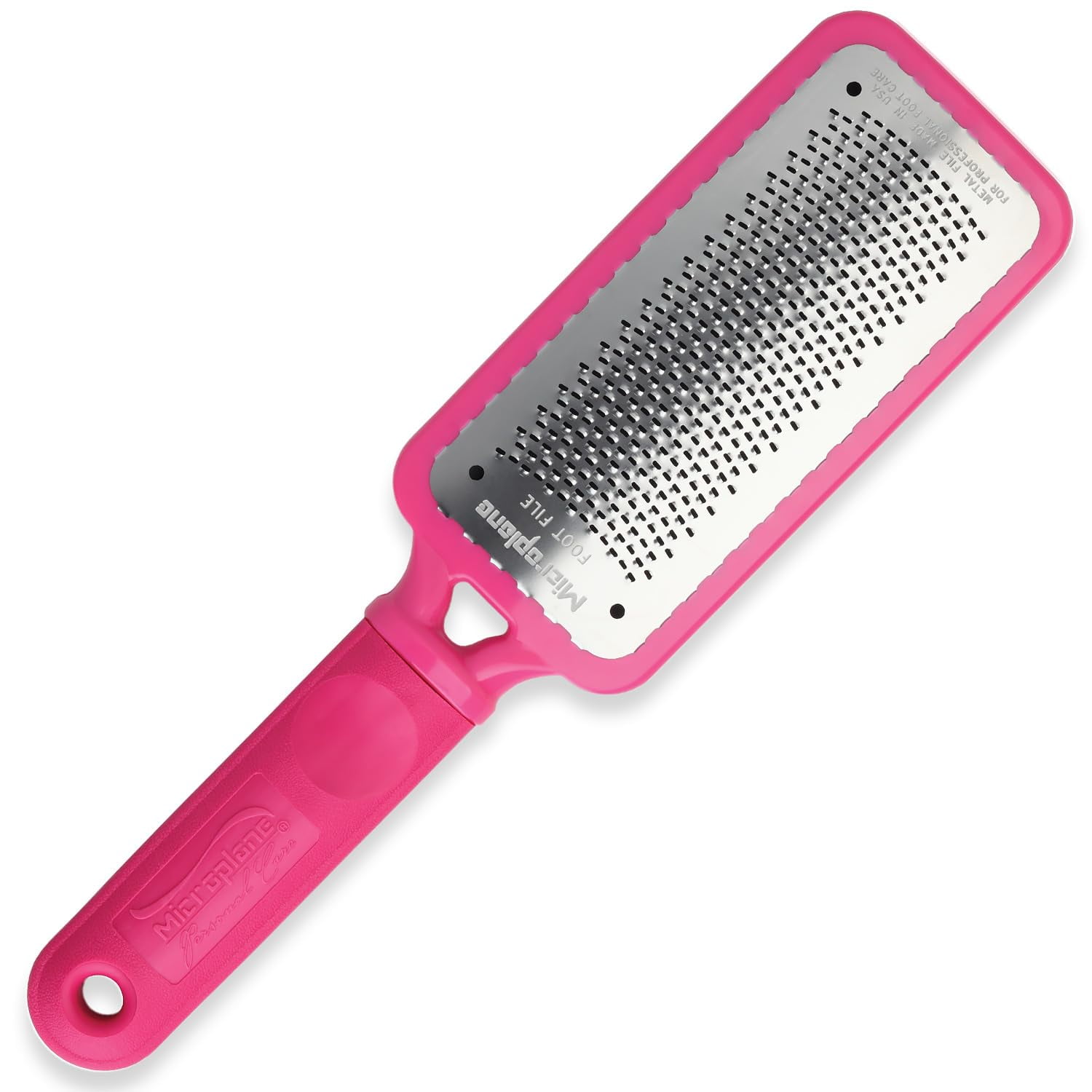 Rascador De Lima Para Pies Microplane Colossal, Acero Inoxidable, Color Rosa