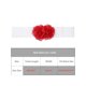 thumbnail image 4 of INSPIRE CHIC Cinturón de Cintura Elástico con Doble Flor de Rosa de Gasa Grande para Mujer, Corsé Ancho Elegante para Vestido 68x6 cm Rojo, 4 of 6