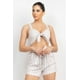 thumbnail image 1 of Conjunto de Top Corto a Rayas con Lazo Delantero y Shorts con Cinturón, 1 of 5