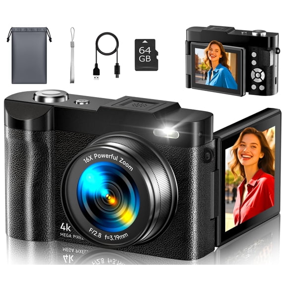 Cámara digital Ploomen 4K 48MP Autofocus Vlogging 2.8"