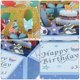 thumbnail image 4 of Tarjeta de cumpleaños 70 de Uxcell, tarjeta de cumpleaños desplegable Feliz cumpleaños con tarjeta de felicitación y sobre para amigo mujer, azul, 4 of 5